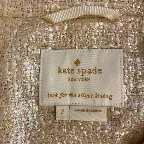 Kate Spade Pink Metallic Blazer - Picture 1 of 8